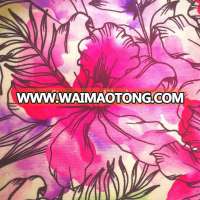 Superior quality digital printed microfiber fabric Brushed Satin Fabric peach skin fabric