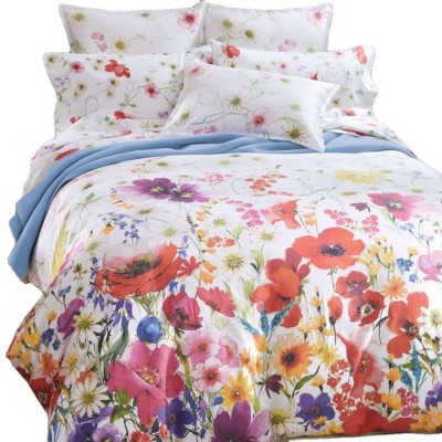 Cute spring microfiber custom print floral polyster fabric 100% polyester