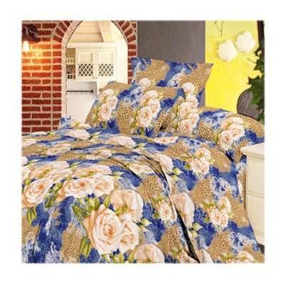 Factory bedsheet fabric peach skin 120gsm printed microfibre fabric