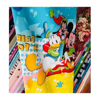 Bed cover material microfiber custom cartoon print 100% polyester bedsheet hometextile fabric