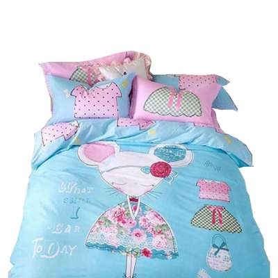 kids cartoon design wholesale polyester brushed microfiber fabric for bed sheet children